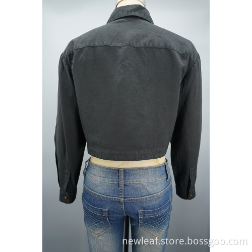 Women`s New Arrival Casual Buton Down Pocket Blouses